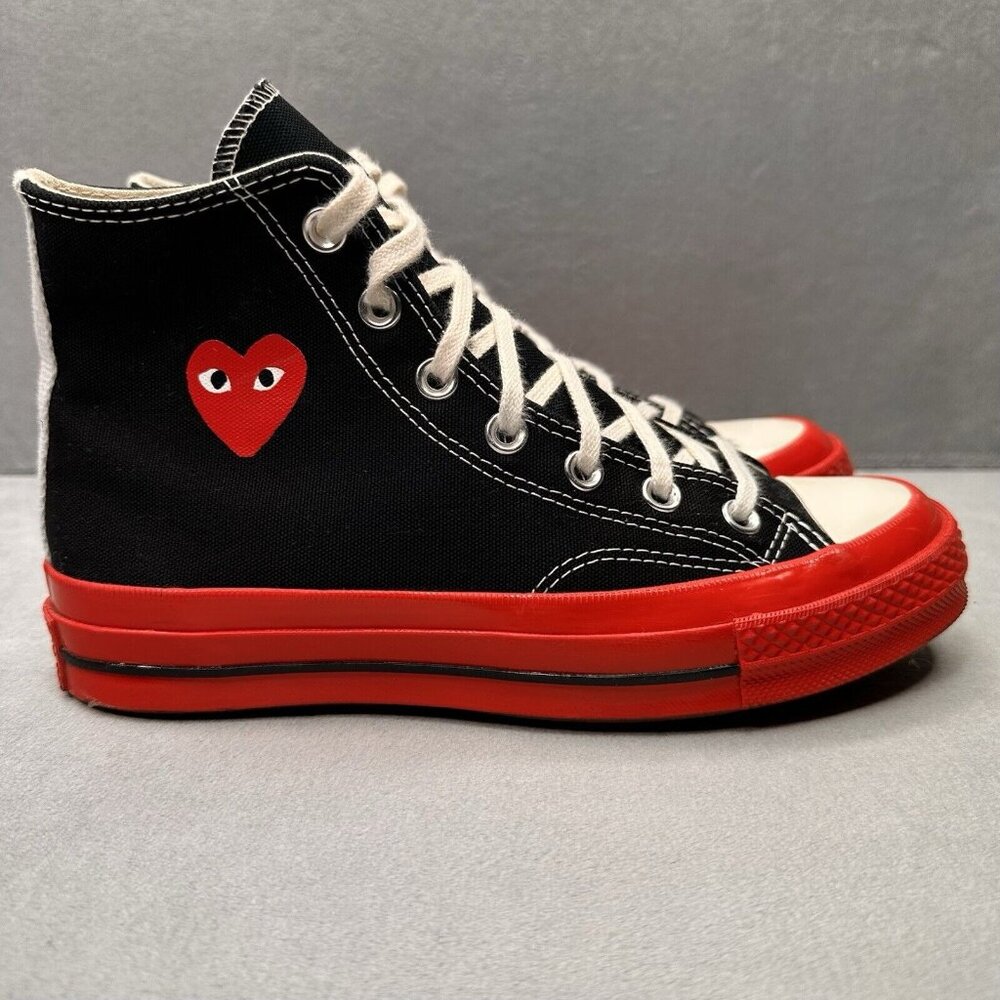Converse Black and Red High-Top Sneakers